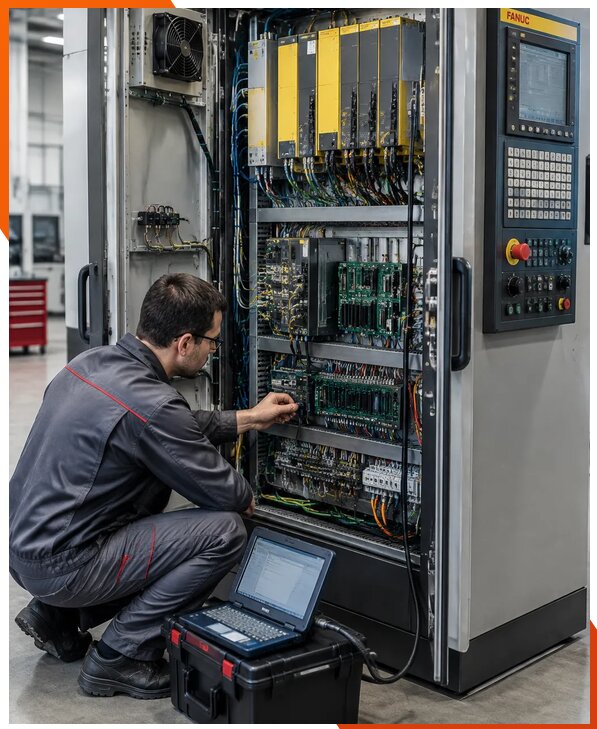 Ремонт систем ЧПУ FANUC промышленных станков в Сосновоборске